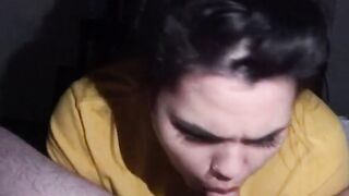 Big-Titted Babe Loves Sucking Cock