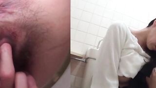 Japanese girl recorded while delighting in her own touch