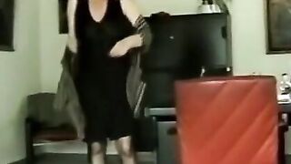 German Amateur mit großen Titten in Nylons hart gefickt