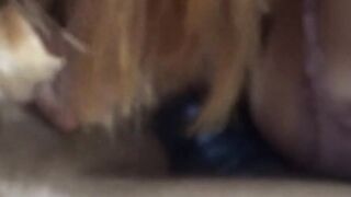 Big-Tit Amateur BBW Gives Blowjob to Huge Cock