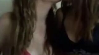 Blonde Amateur Lesbians Play with Sex Toys on Webcam