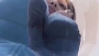 Stunning Japanese girl peeing gold and warm pee