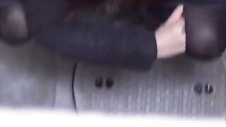 Beautiful Asian honeys peeing outdoor in closeups