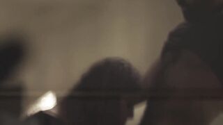 TS Knight covered in cum after seducing Dominic Pacifico