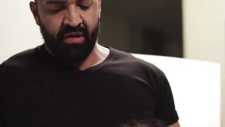 TS Knight covered in cum after seducing Dominic Pacifico