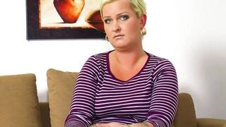 German Polish housewife makes her first sex casting