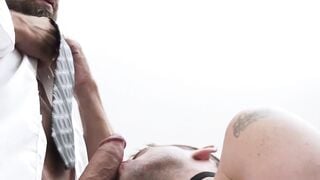 Adam Snow and Lane Colten work together to milk their cum