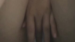 Asian student strokes her vag and streams golden outdoors