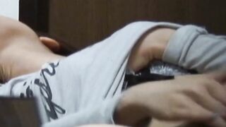 Watch Asian hotties caress hairy wet cunts in solo