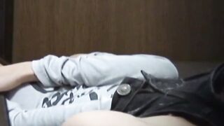 Watch Asian hotties caress hairy wet cunts in solo