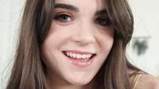 Brunette Megan Marx using her oral skills to make stepbrother pre cum
