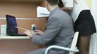 Secretary Anal in Pantyhose