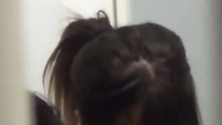 Voyeur captures Japanese girl in a heated moment at home