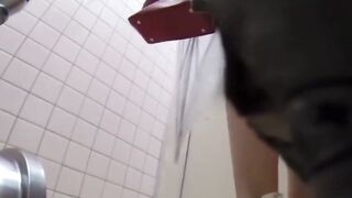 Asian beauties showing pussies while peeing in toilet
