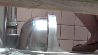 Golden glow of girls peeing inviting and sexy