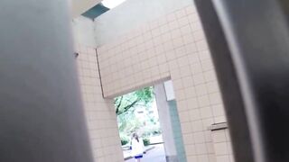 Tokyo ladies peeing on public toilet caught on camera