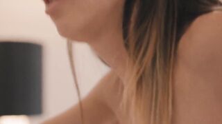 TS Casey Kisses slams thick cock into McKenzie Lees MILF pussy