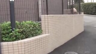 Japanese squirters caught midstream flee with wet stilettos