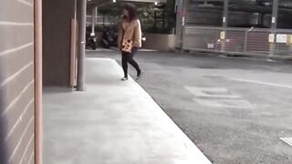 Japanese squirters caught midstream flee with wet stilettos