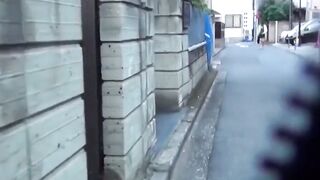 Japanese squirters caught midstream flee with wet stilettos