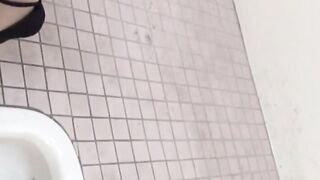 Watch Japanese women relieve themselves in a public toilet