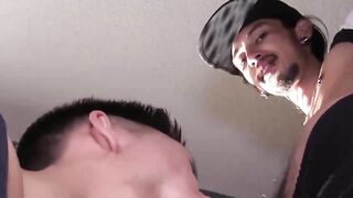 My brown schlodng plunges deep into David Ace's hungry throat