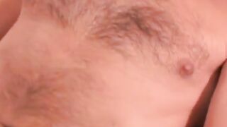 Mature man with small hairy cock jerks off and cums on cam