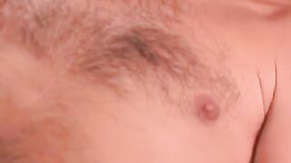 Mature man with small hairy cock jerks off and cums on cam