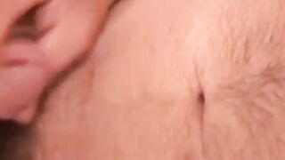 Mature man with small hairy cock jerks off and cums on cam