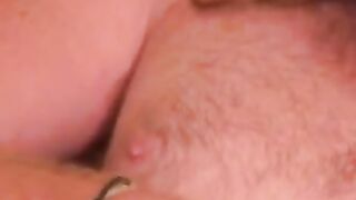 Long haired ginger amateur jerks off solo on camera