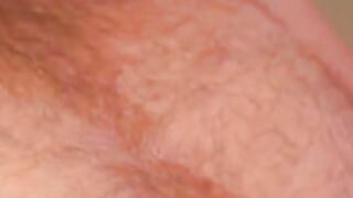 Long haired ginger amateur jerks off solo on camera