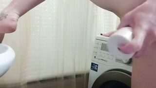 Solo Female Squirts Anally With A Big Cock Dildo
