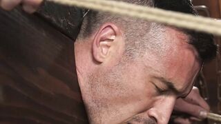 Stockade sub Johnny Donovan barebacked rough by Derek Kage