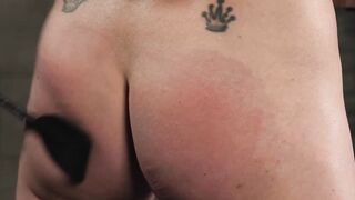 Ashley Tees bald pussy became the target of Eli Cross BDSM fetish