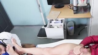 Amone Bane foot fucked by Rikk York while erupting