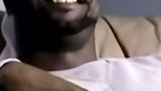 Chubby amateur jerks cock before black throat expertise