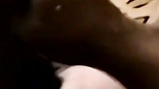 Chubby amateur jerks cock before black throat expertise