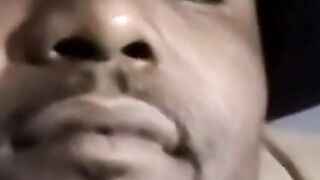 Chubby amateur jerks cock before black throat expertise
