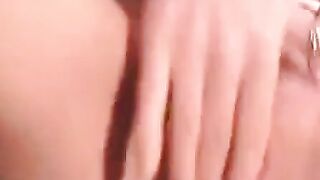 Amateur Girl with Puffy Lips Plays with Dildo on Webcam