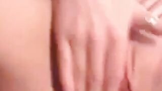 Amateur Girl with Puffy Lips Plays with Dildo on Webcam