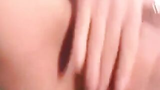 Amateur Girl with Puffy Lips Plays with Dildo on Webcam