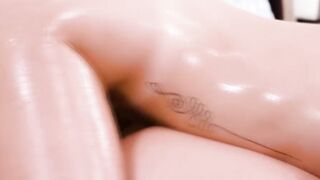 Surprise blowjob for lubed massage client
