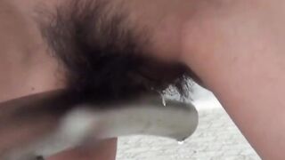 Nasty Japanese kinkster girl peeing in public