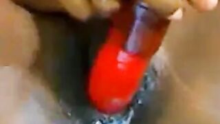 Ebony Solo Play with Sex Toy Hoe 2