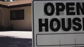 Haley Reed and TS Jenna Gargles tag team cock on house tour