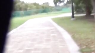 Camera films stunners spraying piss outdoors in daylight
