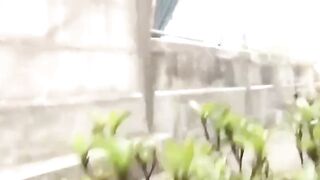 Street squatters pee in secluded alley and walk off wet