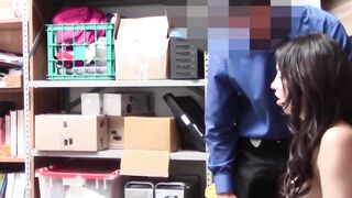 ShopliftersPunished.com - Teen crook Taylor May fucks officer Tommy Gunn hard dick af