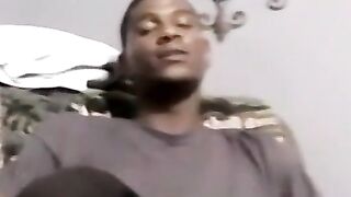 JoeSchmoeXXX.com - Black amateur jerks off and receives blowjob from mature man with