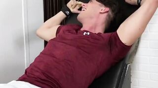 Daddy Texas giggling under the expert tickler's fingers